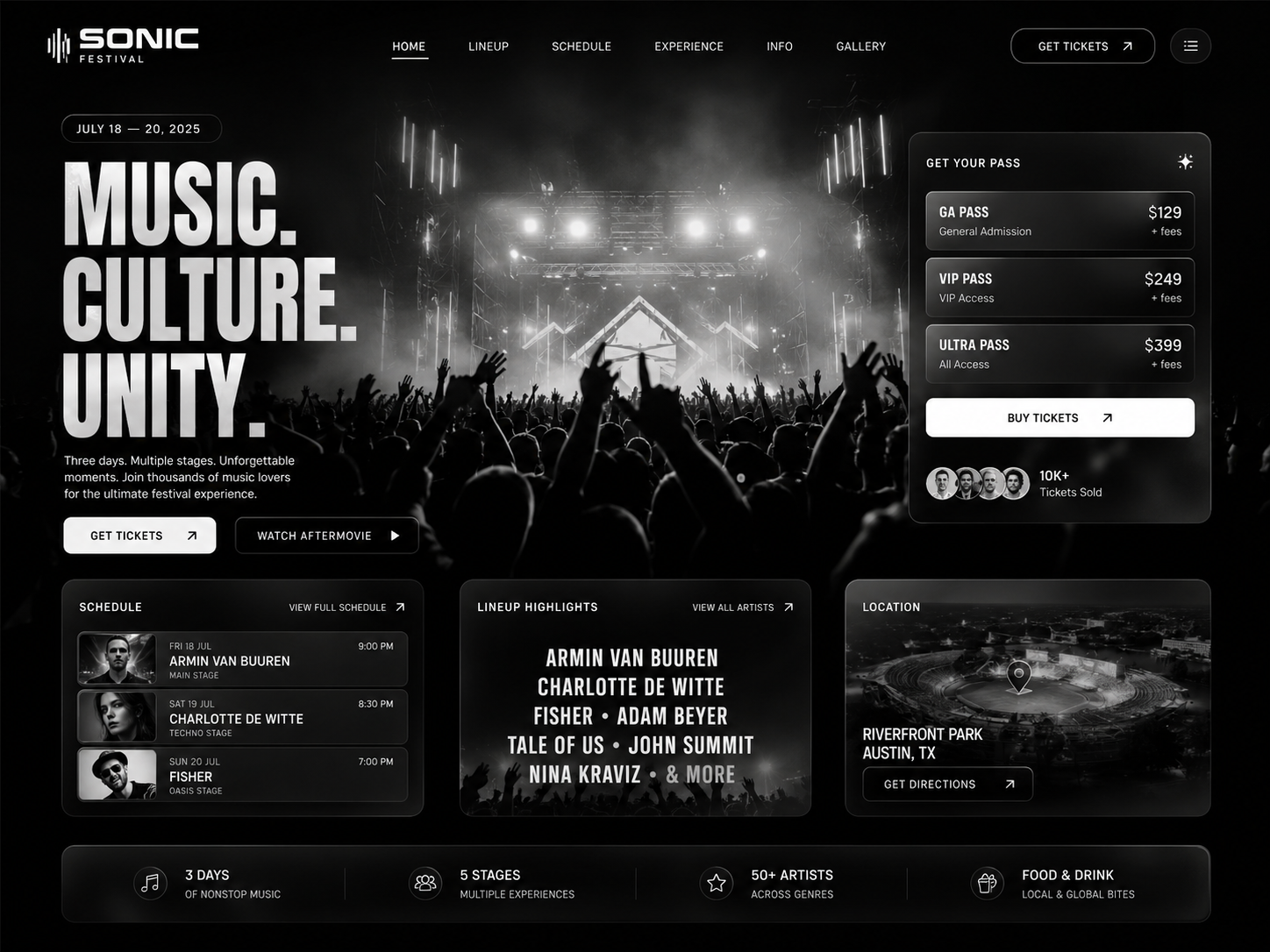 Music Festival Landing Page